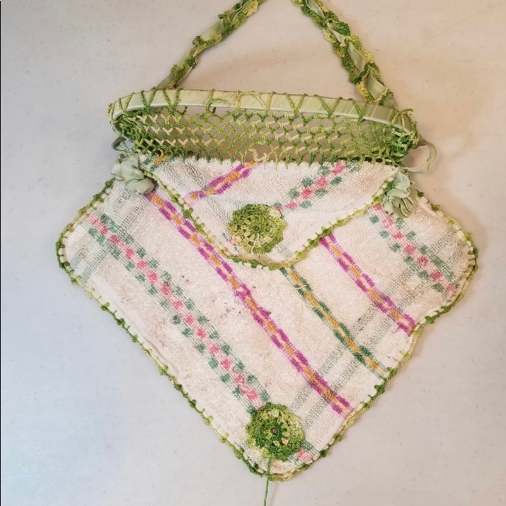 Vintage Primitive Handbag with woven elements